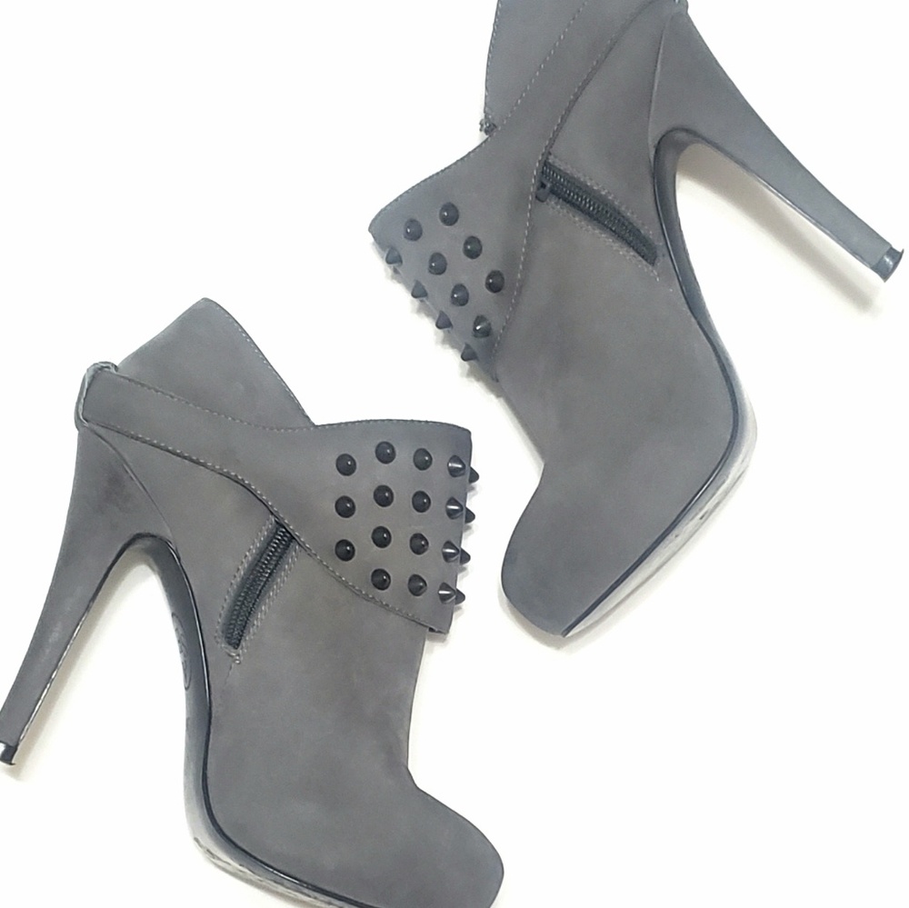 ASH Grey Platform Heels with Spikes